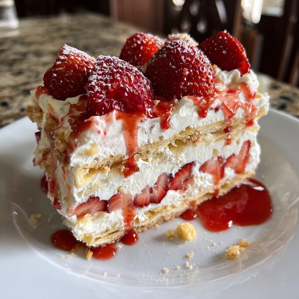Strawberry Shortcake Icebox Cake