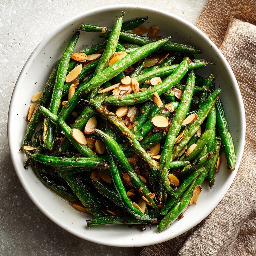 Roasted Green Beans Almondine