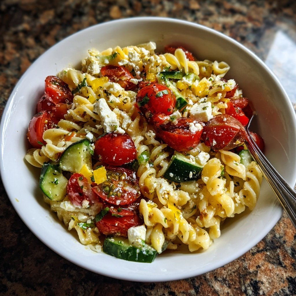 Easy Mediterranean Pasta Salad