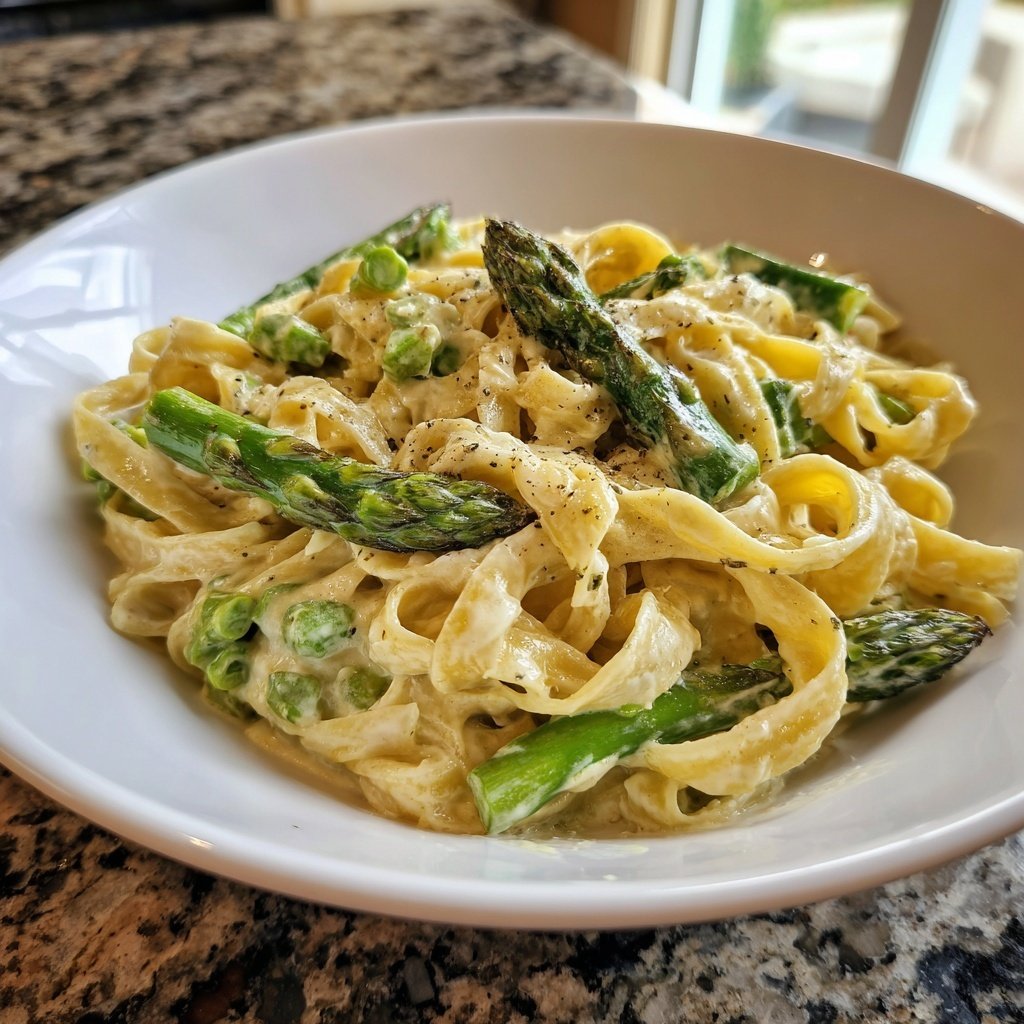 Romantic Creamy Asparagus Pasta