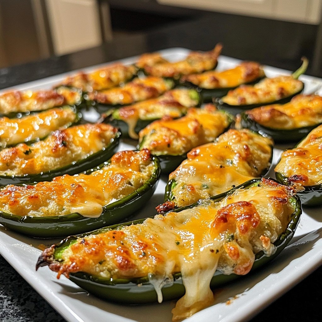 Jalapeno Poppers with Cheddar and Garlic