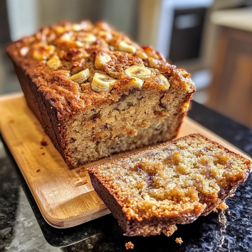Moist Banana Bread with Ripe Bananas