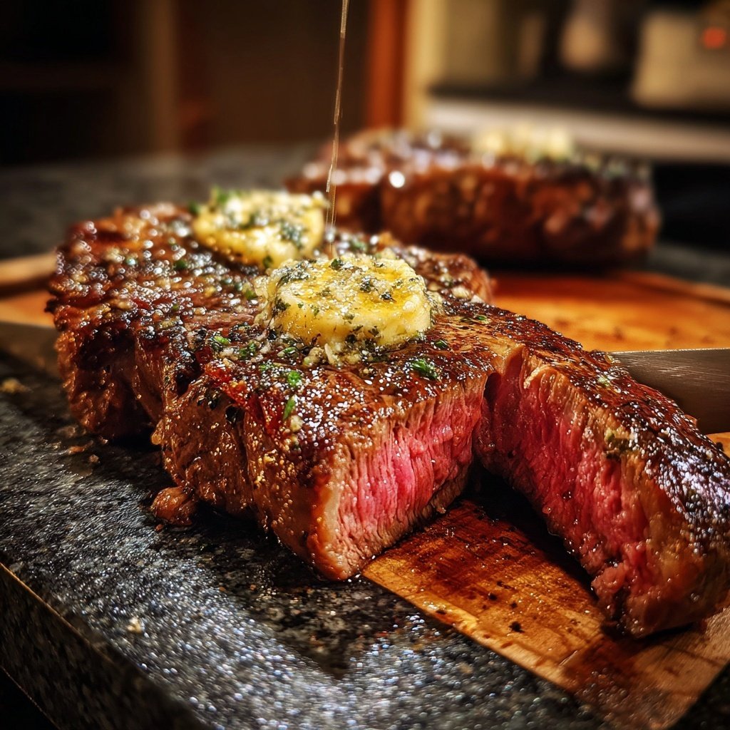 Steak with Truffle Butter