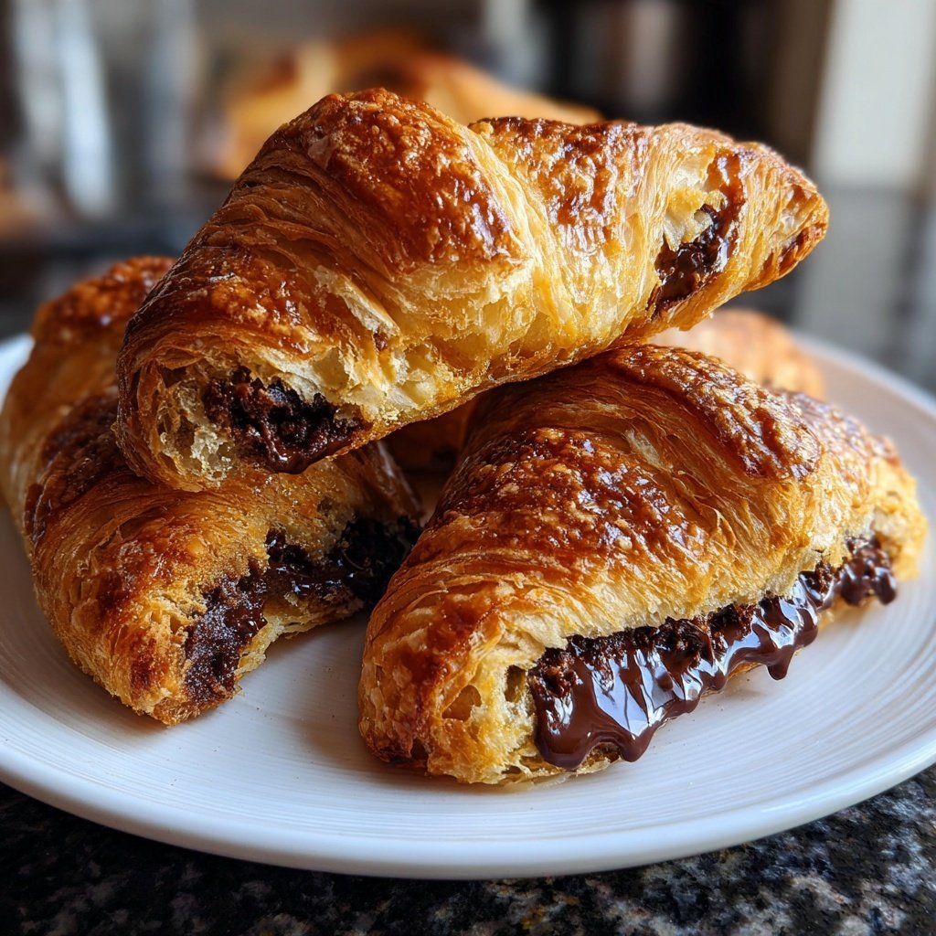 Croissants Filled With Chocolate