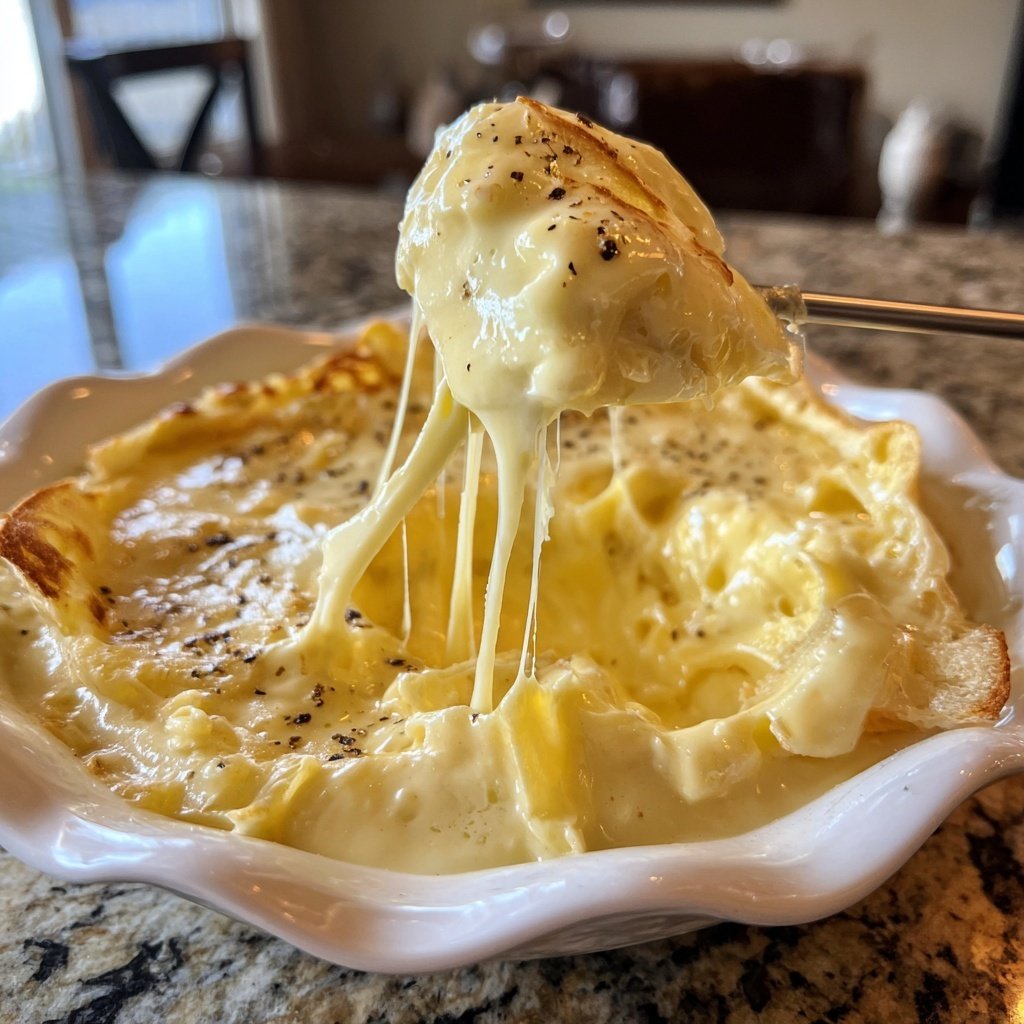 Fondue with Swiss Cheese and Nutmeg