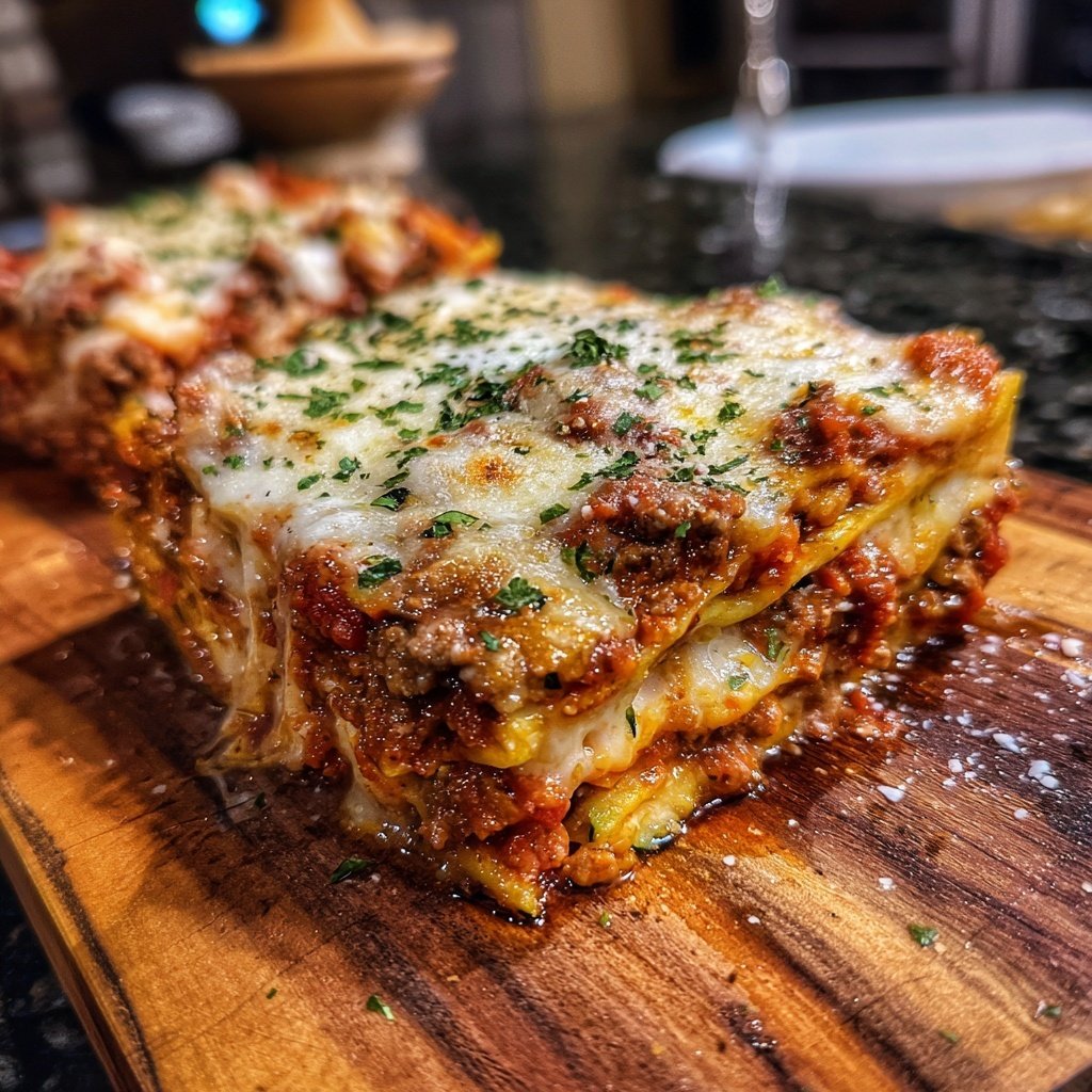Zucchini Lasagna With Meat Sauce