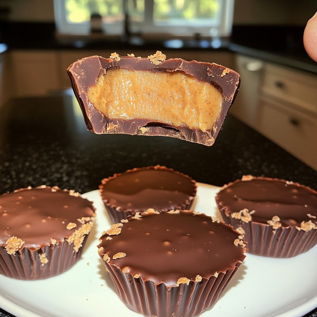 Homemade Peanut Butter Cups with Maple Filling