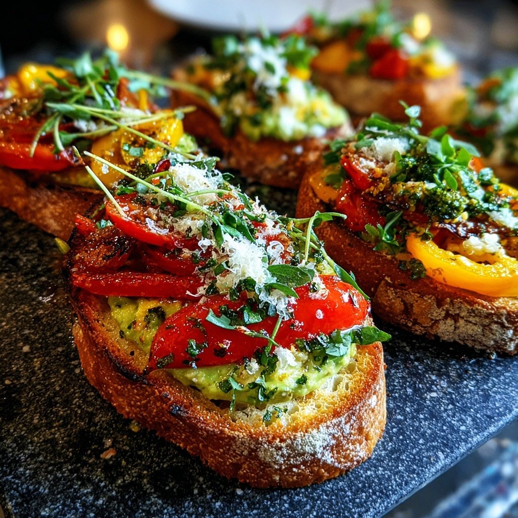 Super Bowl Party Food Loaded Veggie Crostini