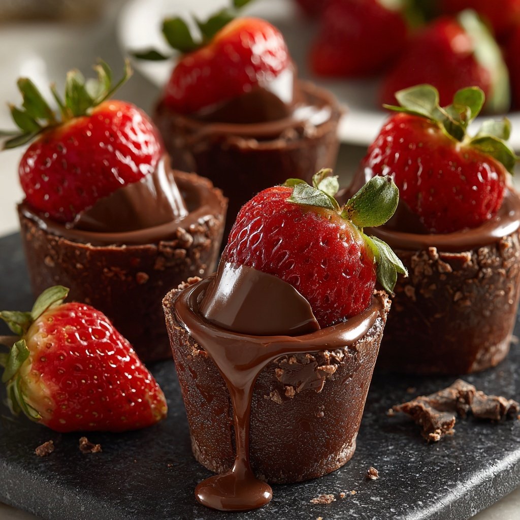 Chocolate Strawberry Party Cups
