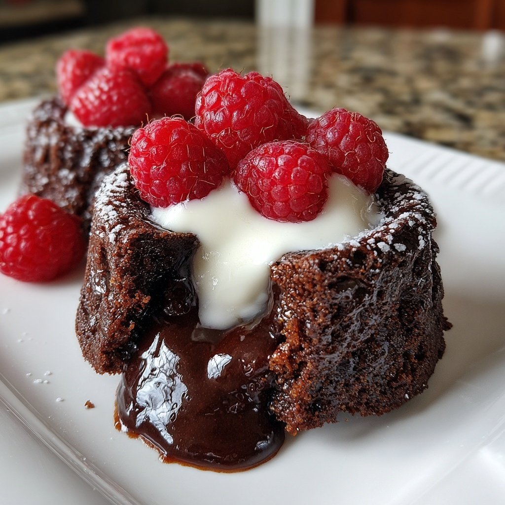 Chocolate Raspberry Lava Cakes