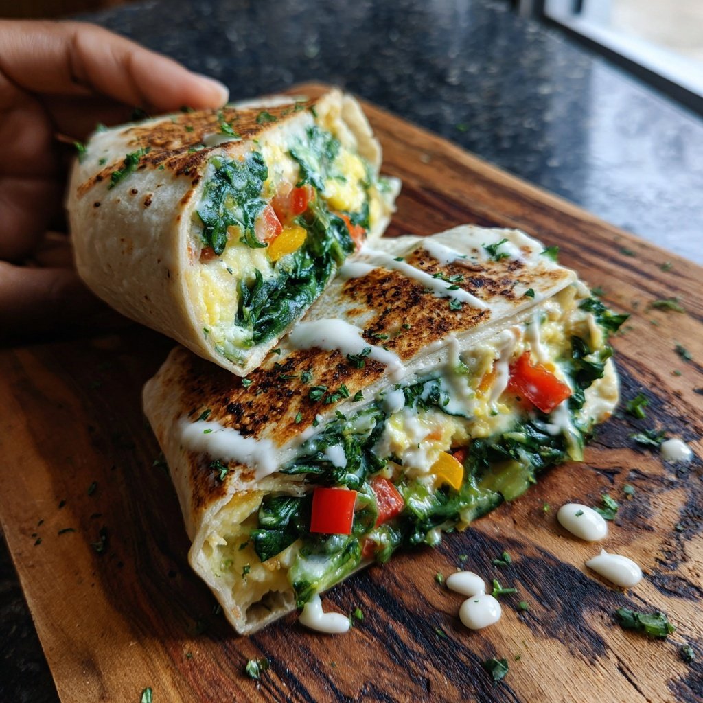 High Protein Egg White Dinner Wrap