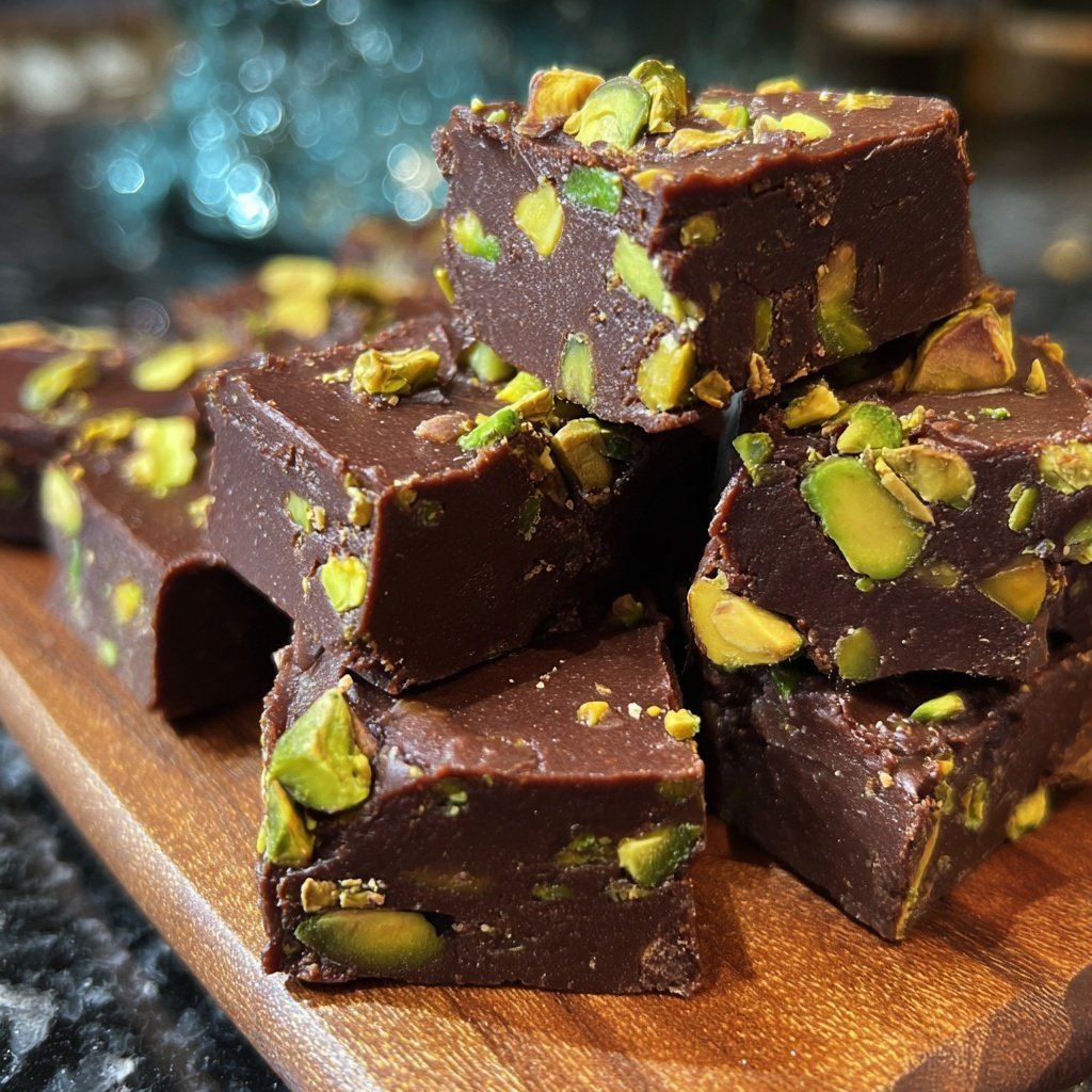 Chocolate Pistachio Fudge
